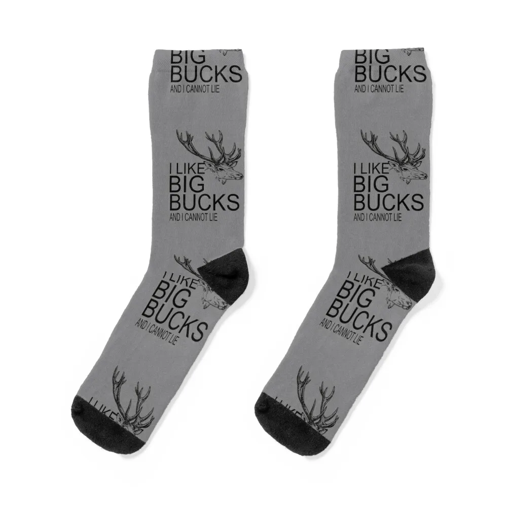 

I Like Big Bucks and I Cannot Lie Deer Hunter Funny Hunting Outdoors Hunting Season Deer Season Socks hiking Man Socks Women's