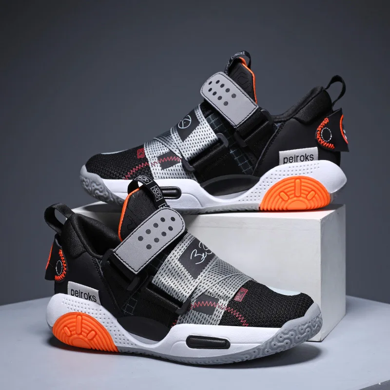 

Children's basketball shoes 2022 spring and autumn new boys' sports shoes middle and large children's mesh breathable color matc