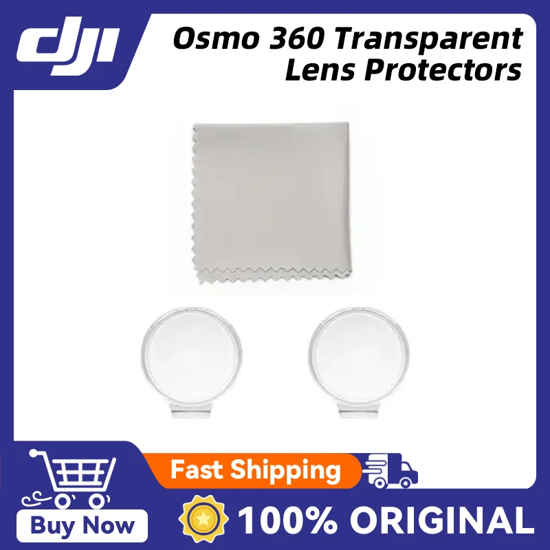 Protecteurs d'objectif transparents DJI Osmo 360 - Lot de 2