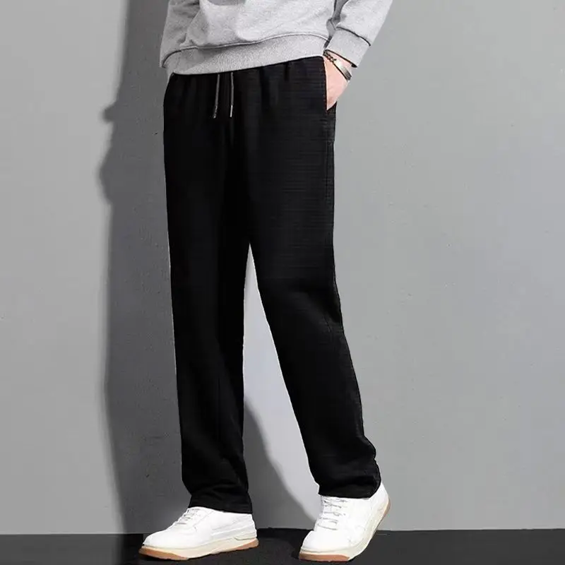 

Мужские свободные прямые брюки, однотонные спортивные повседневные брюки, уличная одежда для студентов, весна-лето 2023, F17