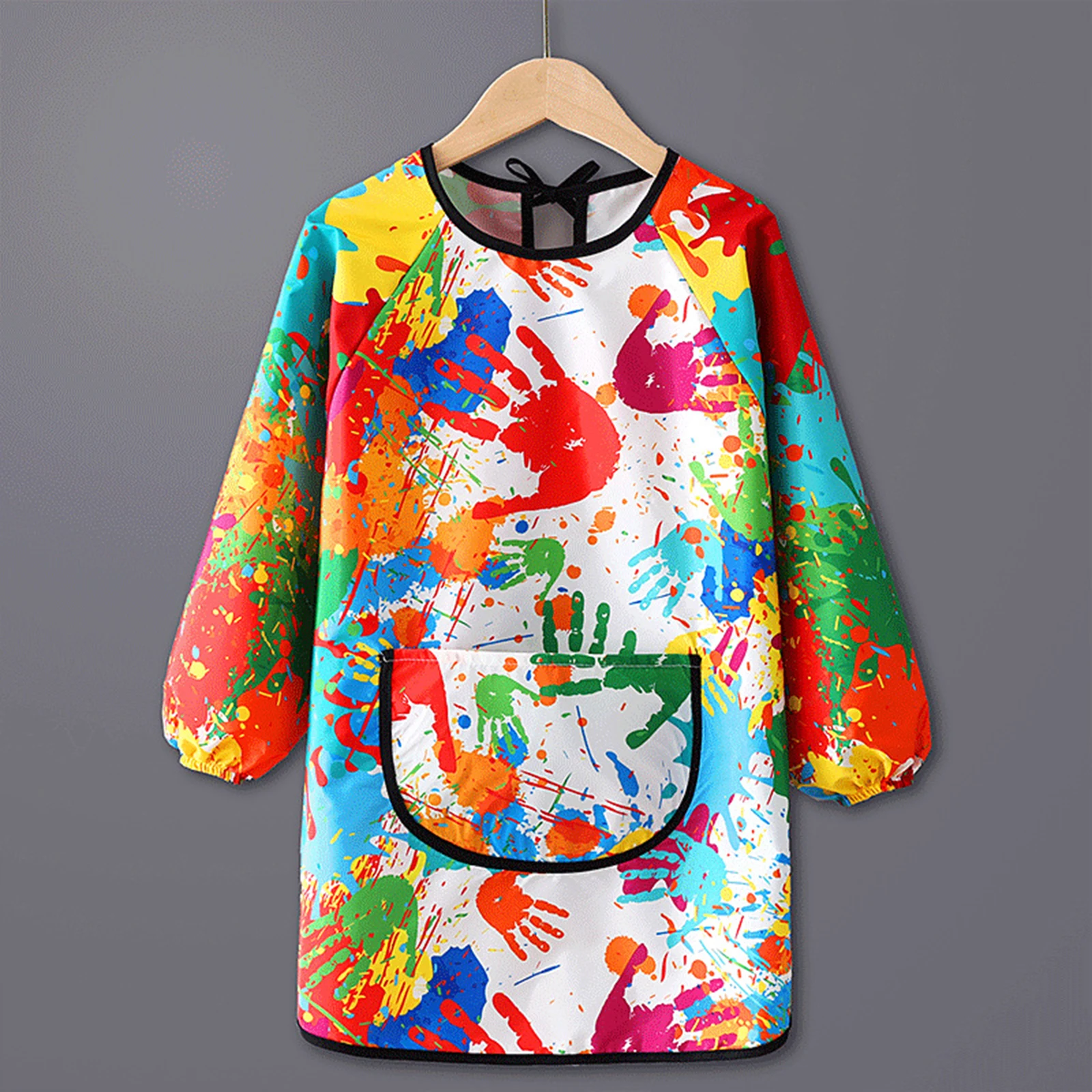 Kids Art Paint Apron with Pocket Kindergarten Soft Practical
