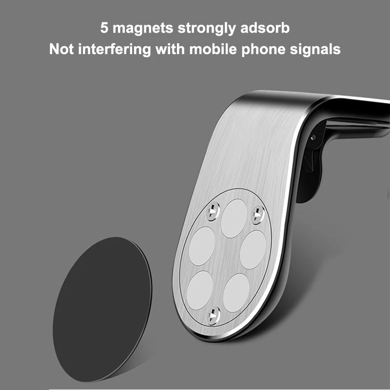 Sleek Metal Magnetic Car Phone Holder - Premium Car Styling Accessory