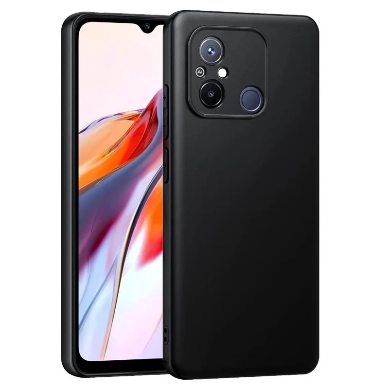 Redmi 12C Cover, Nero Tpu Custodia Per Redmi-12C Case Posteriore Morbida Anti-Shock Custodia Redmi 12C Custodie Per Telefoni Redmi12C Xiaomi Redmi 12 