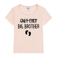 Only Child Big Brother Sister To Be Pregnancy Announcement Tshirt Kids Short Sleeve Kid T-shirt Children Cotton Casual Tees Top 3