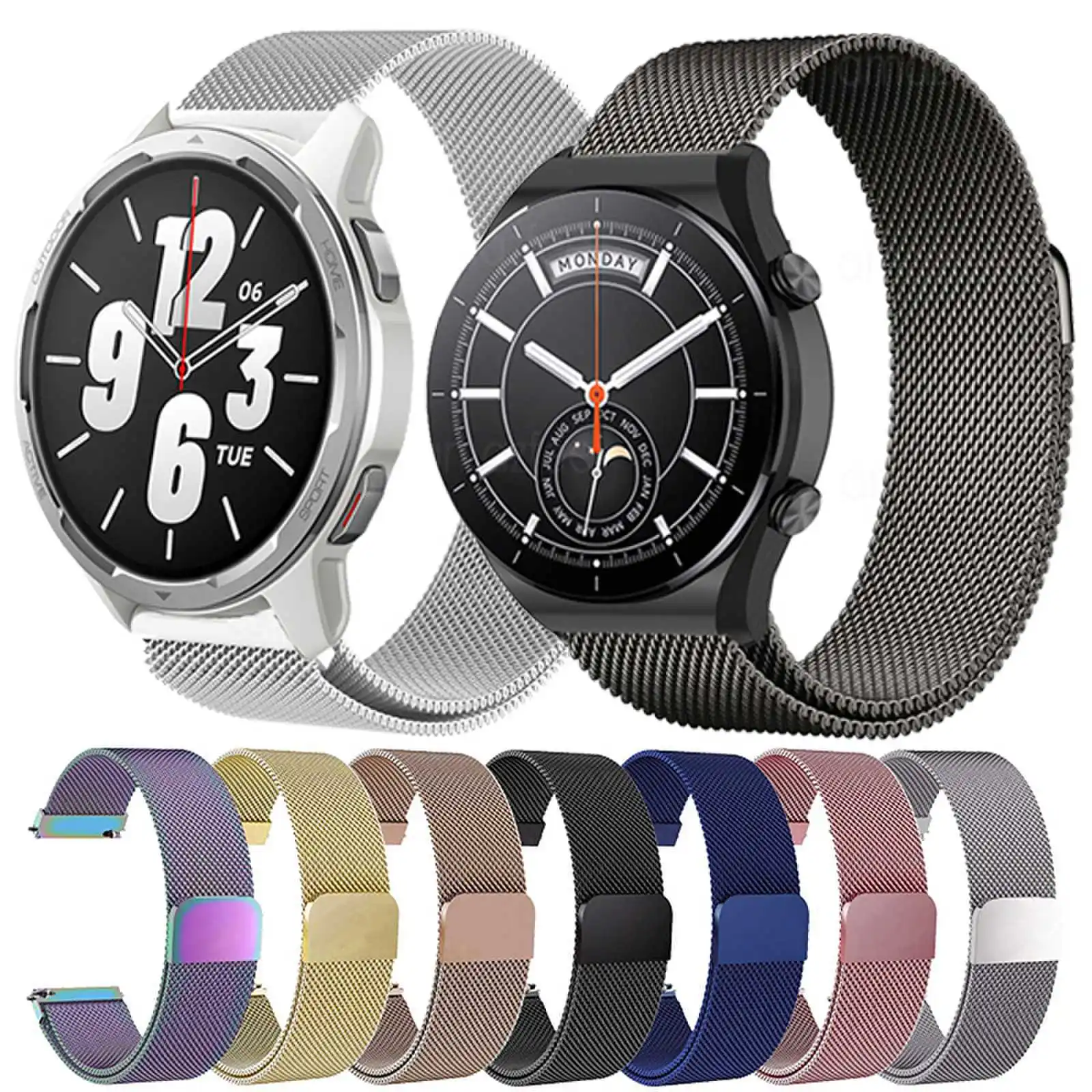 

For Xiaomi Watch S1 Active Smart Watch Metal Magnetic Strap Band Bracelet For Xiaomi Mi Watch Color 2 Sport Fashion Strap Correa
