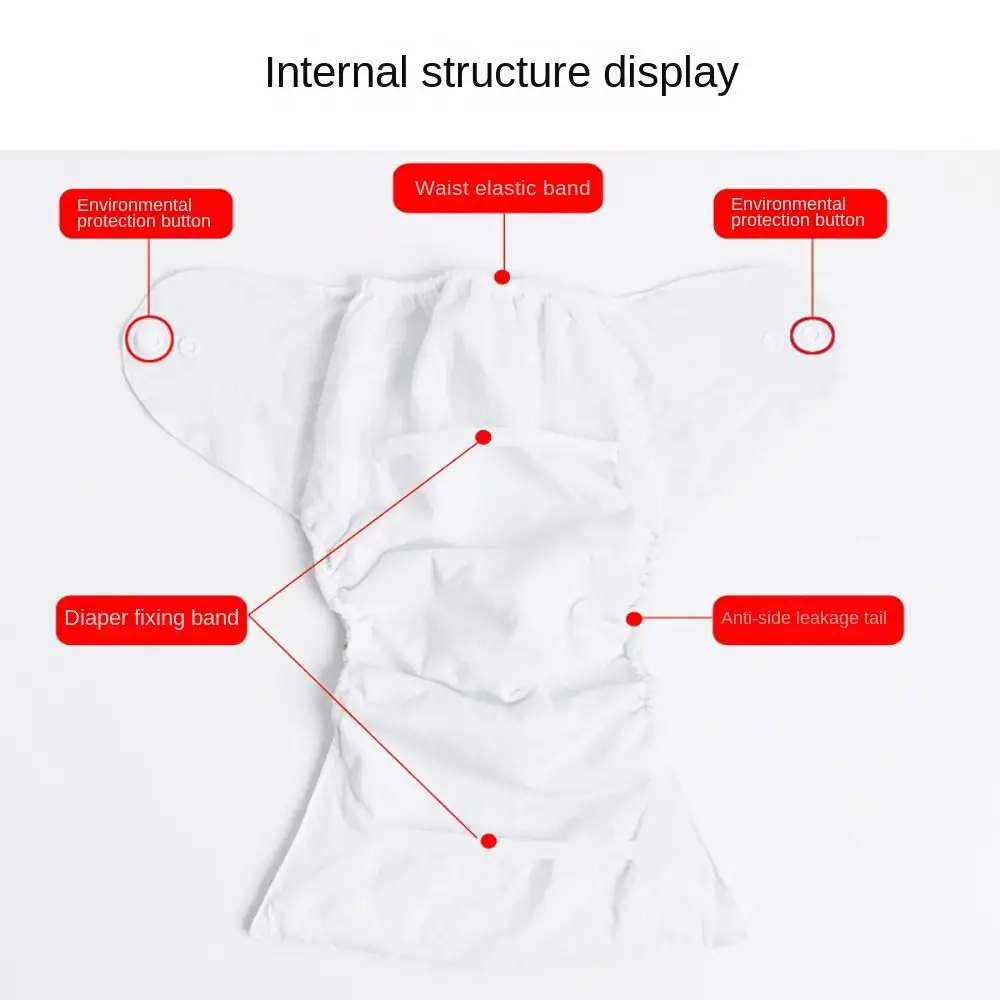 Necessory S M L Baby Washable Diaper with Buckles 0-18 Months Reusable Nappy Leakproof 3-14kg Diaper Pants Newborn Kids