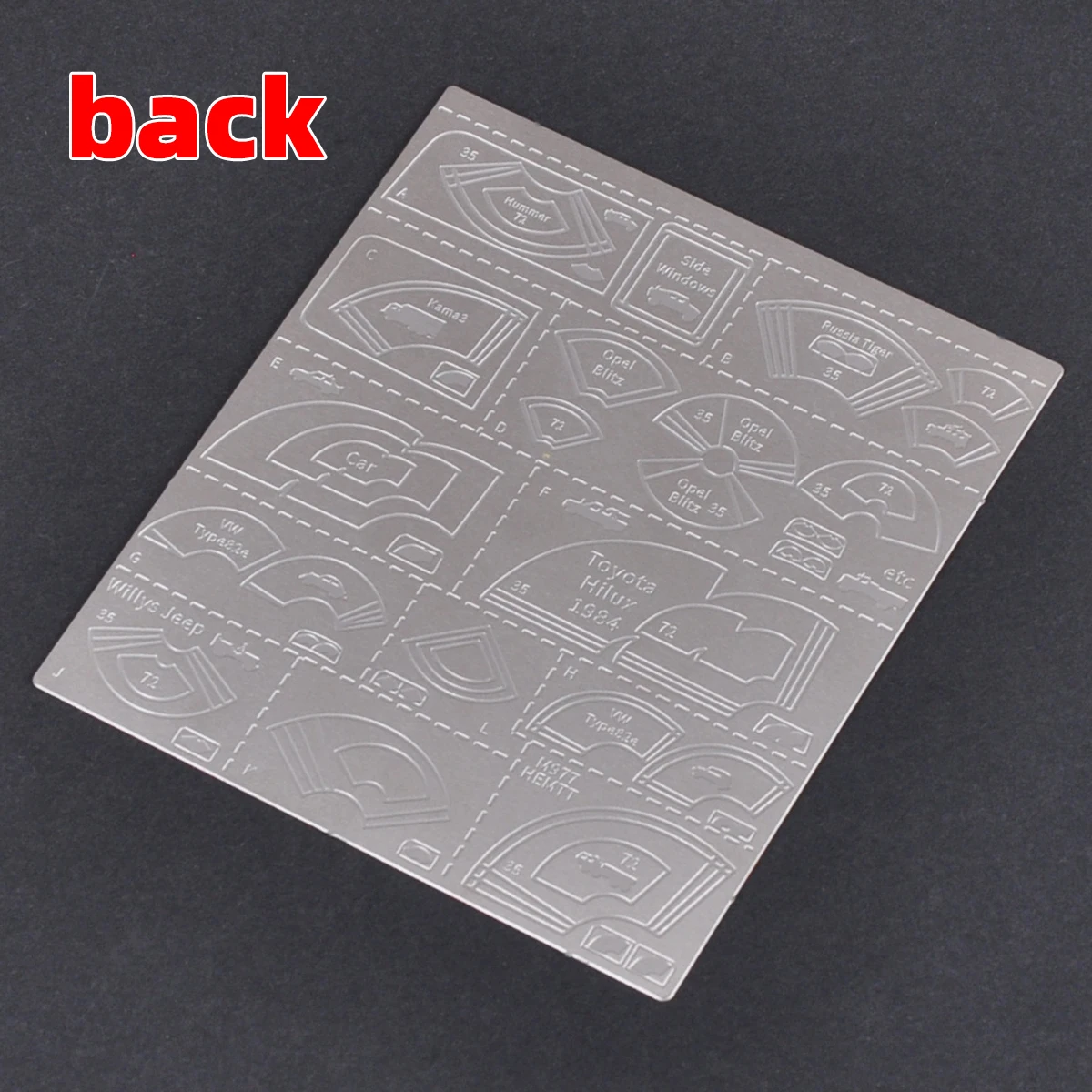 Strumenti per la pittura di modelli in scala, strumenti per la colorazione delle finestre e la effetto invecchiato, nastro adesivo Washi, stencil da taglio universali per tutte le scale - immagine 6