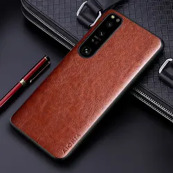Coque de téléphone professionnel en cuir PU premium - Couleur unie, construction en TPU souple et PC rigide