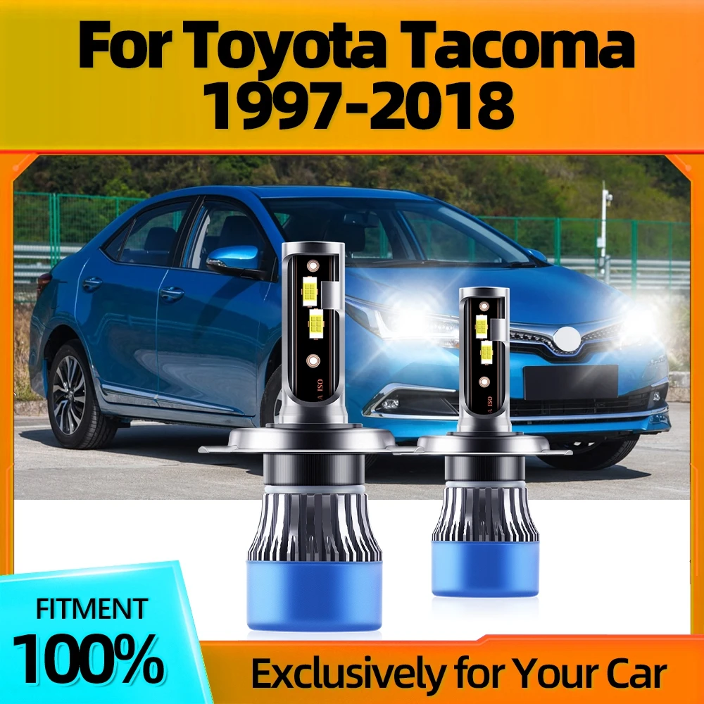 

KINGSOFE 2x LED Headlight H4 High Low Beam Conversion Kit Fast Speed Cooling Fan Easy To Install For Toyota Tacoma 1997-2018