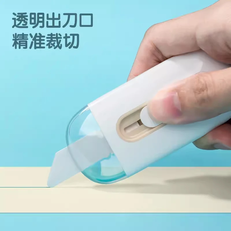 Deli Ceramic Safe Mini Utility Knife Box Cutter Package Opener Paper Packaging Cutting Tool Art Knife Anti-Rust Auto-Locking