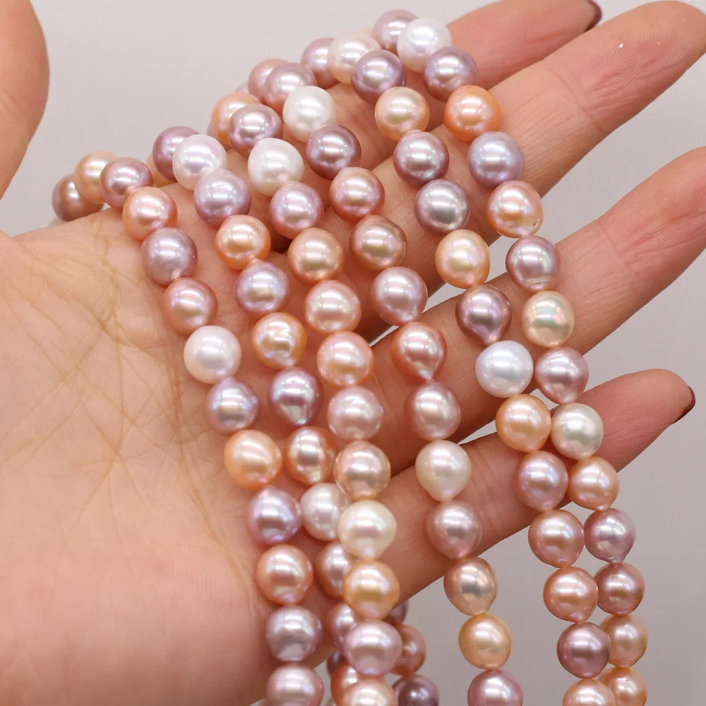 Natural Freshwater Pearl Mix-Color Rice-Shaped Loose Beads 8-9 mm For Jewelry Making DIY Necklace Bracelet Earrings Accessories