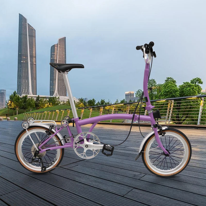Vélo Pliant Adulte 20 Pouces - Léger En Alliage - 6 Vitesses - Freins V-Brake - Blanc - Neuf à Monter