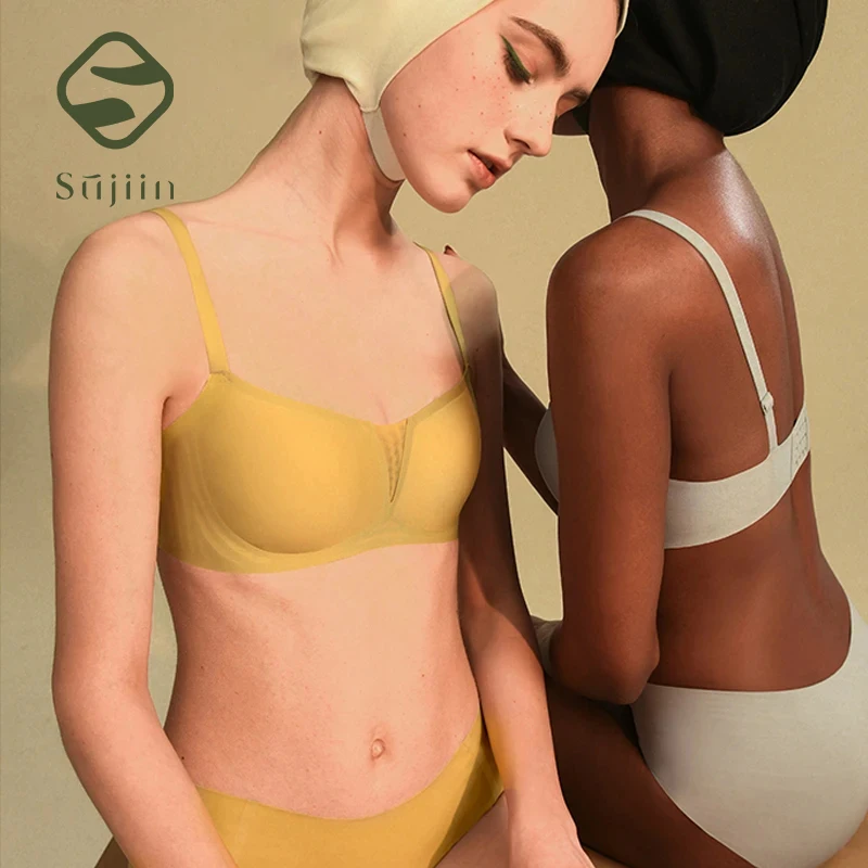 Sujiin Women's Underwear Seamless Wireless Bras Invisible Bralette