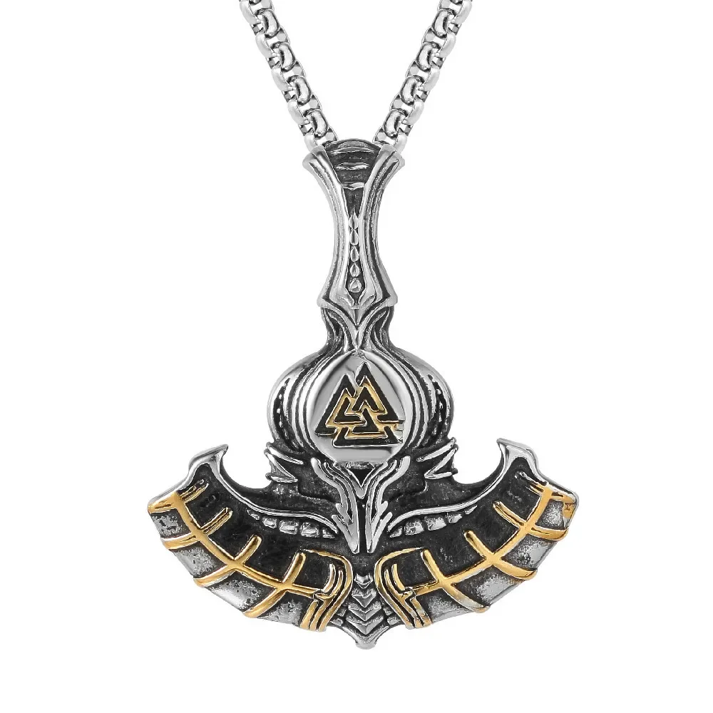 

CHUANGCHENG Vintage Ship Anchor Stainless Steel Pendant Men's Necklace Chains Neck Jewelry