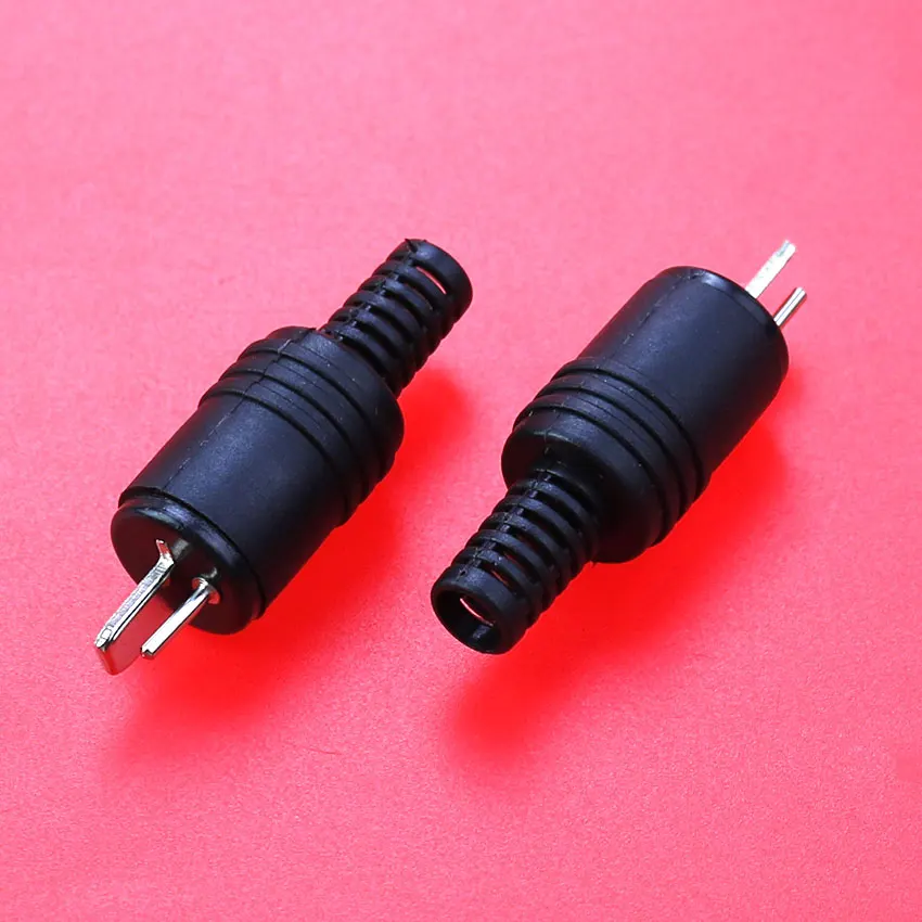 Cltgxdd 1/5/10 Stück schwarze 2-polige Stecker- und Buchse für Lautsprecher, HiFi-Stecker, Power-Audio-Lampen-Signalstecker-Adapter – Detail 2