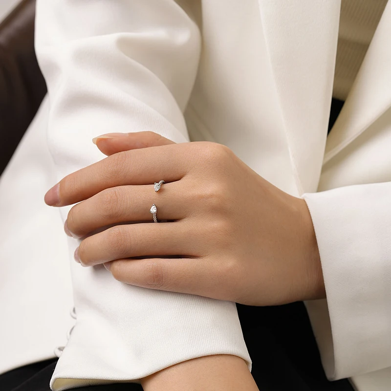 Ailmay الصلبة 925 فضة قطرة الماء شكل المبهر تشيكوس...