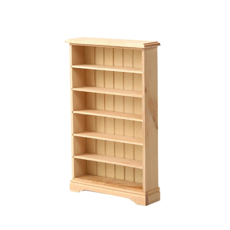 Libreria In Miniatura Per Casa Delle Bambole In Scala 1:12 | Toyvian, Fatta A Mano, Vintage, Bianca, 14,7 Cm