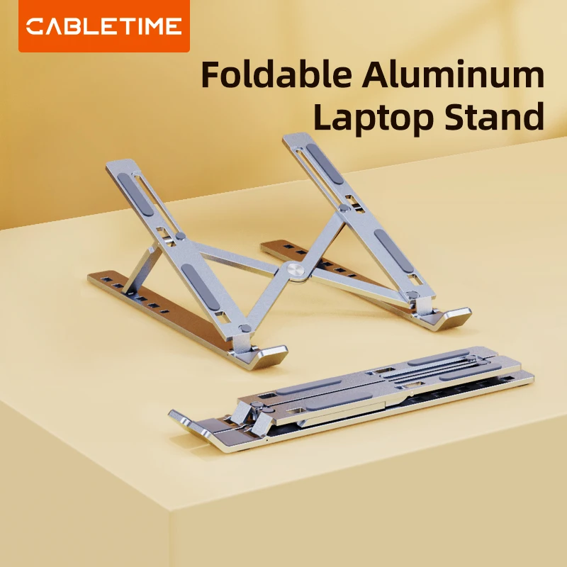 Cabletime Supporto Per Laptop Supporto Portatile Pieghevole In Lega Di Alluminio Per Notebook Macbook Dell Ipad Tablet Stand C387