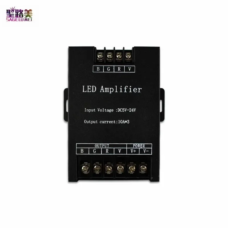 Description Picture 2 of item12A/24A/30A/50A LED Amplifier Controller Single Color/RGB/RGBW/RGBWW RGB+CCT DC5/12/24V 1CH/3CH/4CH/5CH Led Strip Power Repeater