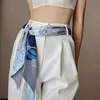 Luxury Long Silk Scarf Female Animal Horse Print Thin Narrow Scarf Bag Hair Band Ribbon Scarfs Women Neckerchief 1