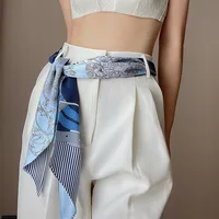 Luxury Long Silk Scarf Female Animal Horse Print Thin Narrow Scarf Bag Hair Band Ribbon Scarfs Women Neckerchief 1