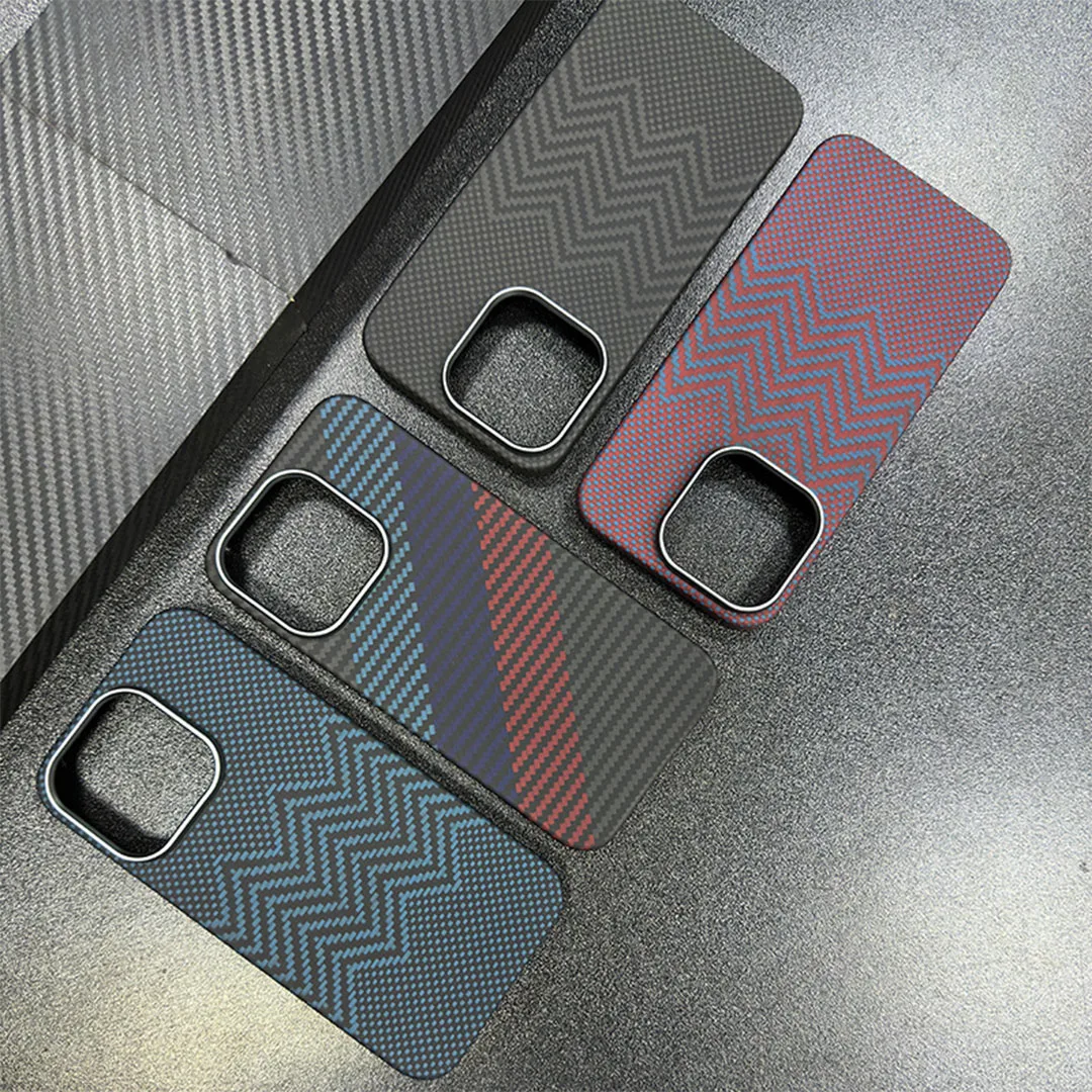 ACC-Carbon Real Carbon Fiber Phone Case For Iphone 15 Pro Max Aramid Fiber Case Anti-Fall Cover Iphone 15 Pro 5G  Shell
