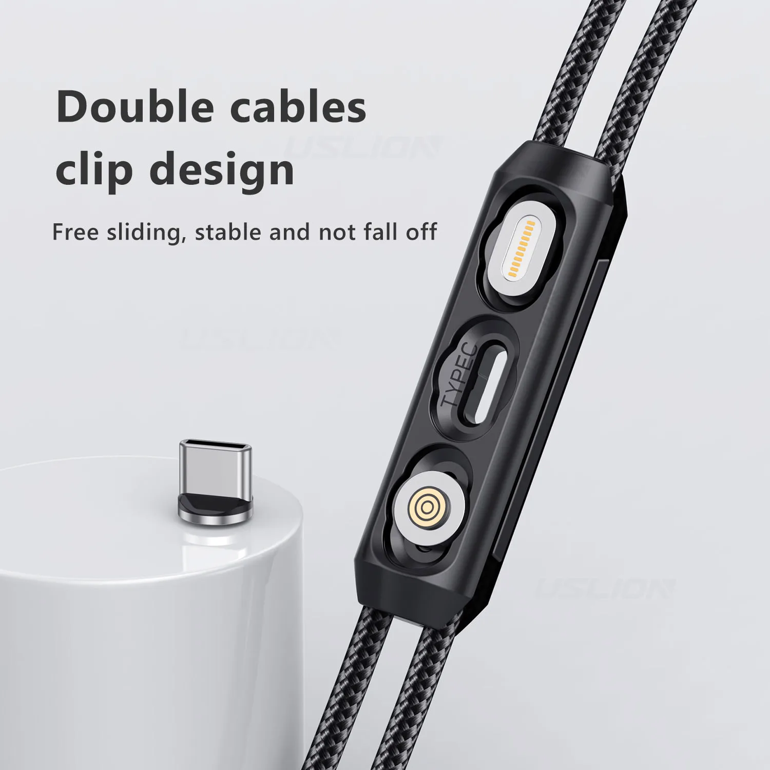 GTWIN Cable Organizer Magnetic Cable Management USB Cables Holder Silicone Flexible Desktop Clips Desktop Manager TPE