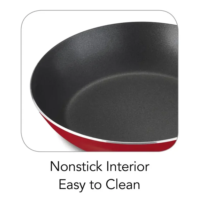 Red Aluminum Nonstick Cookware Set – 9 Pieces 4