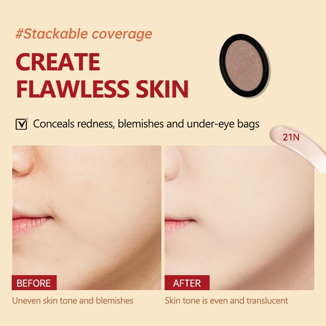 Waterproof Cushion Foundation Refill Long-lasting High Coverage Foundations Korean Makeup CC Cream Foundation Tone Up Cream