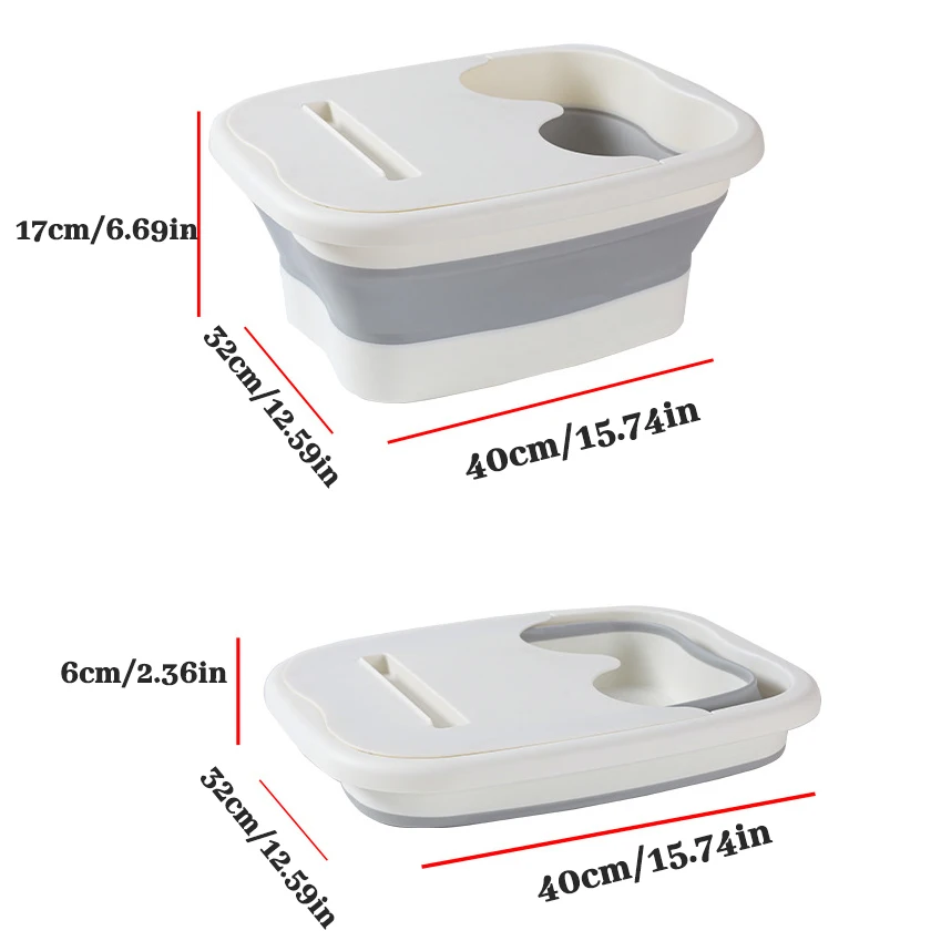 Foot Bath Bucket Foldable Footbath Massage Bucket Soaking Bucket Folding Basin Spa Foot Bath Household Sauna Bathtub Pedicure Bath