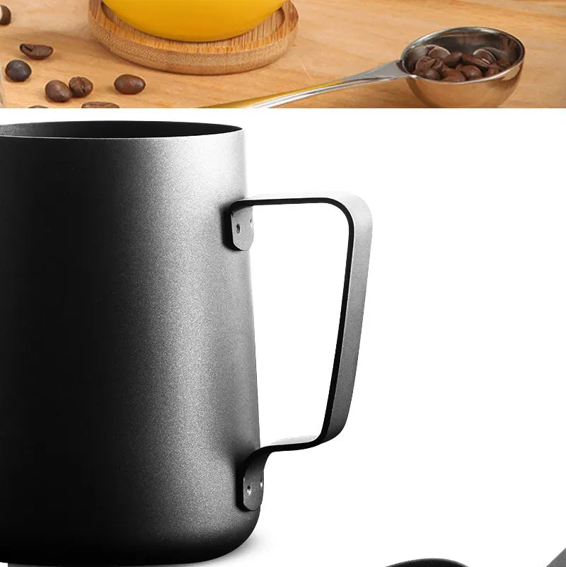 350/600 ml Espresso Kaffee Pull Blume Milch Tasse Töpfe Griff Edelstahl Kaffee Hand Brauen Topf – Detail 7