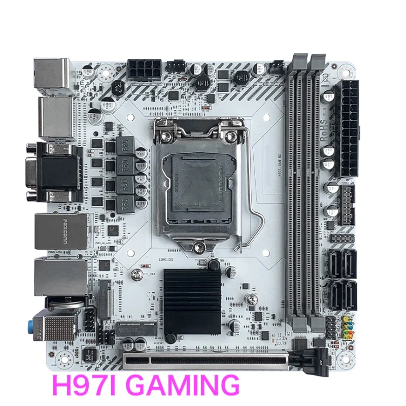 Adatto Per Scheda Madre Desktop Da Gioco Jginyue H97I Scheda Madre Lga 1150 Ddr3 Mini-Itx Testata Al 100% Ok Completamente Funzionante