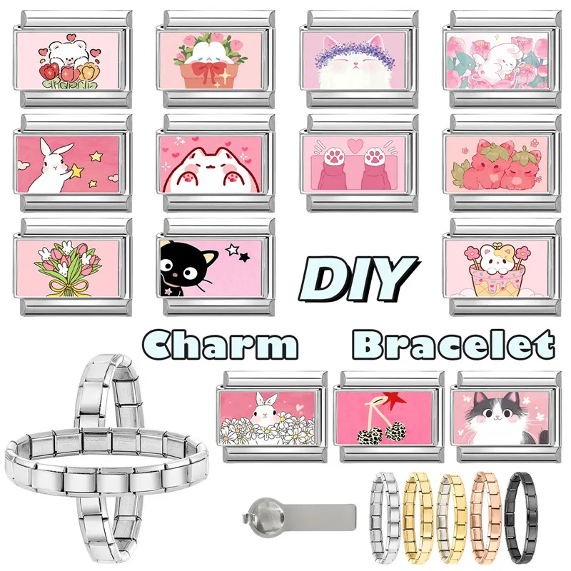 Italian Stainless Steel Fit 9mm DIY Jewelry Women