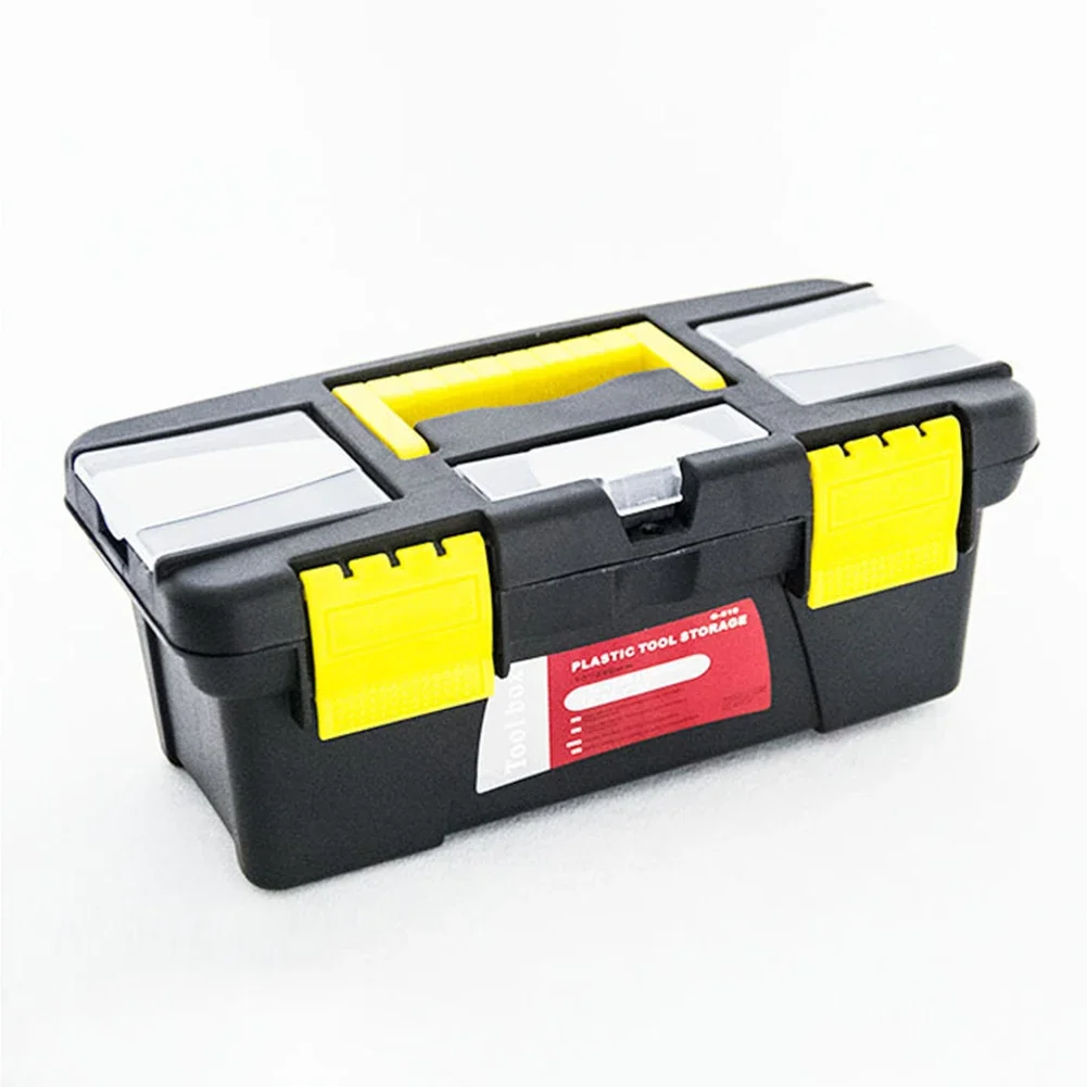 10-Inch Two-Layer Plastic Toolbox Mini Multi-Functional Accessories Box Black Tools Packaging Case tool storage box,parts storage box,plastic tool box,storage organizer box