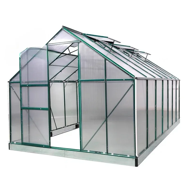 

Polycarbonate garden greenhouse house PC sheet greenhouses Wide Aluminium