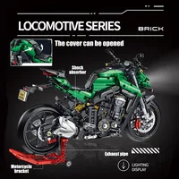 Technical MOC Kawasakied Z1000 Motorcycle Model Building Blocks City DIY Motorbike Racing Car Bricks Toys For Children Boy Gifts 2