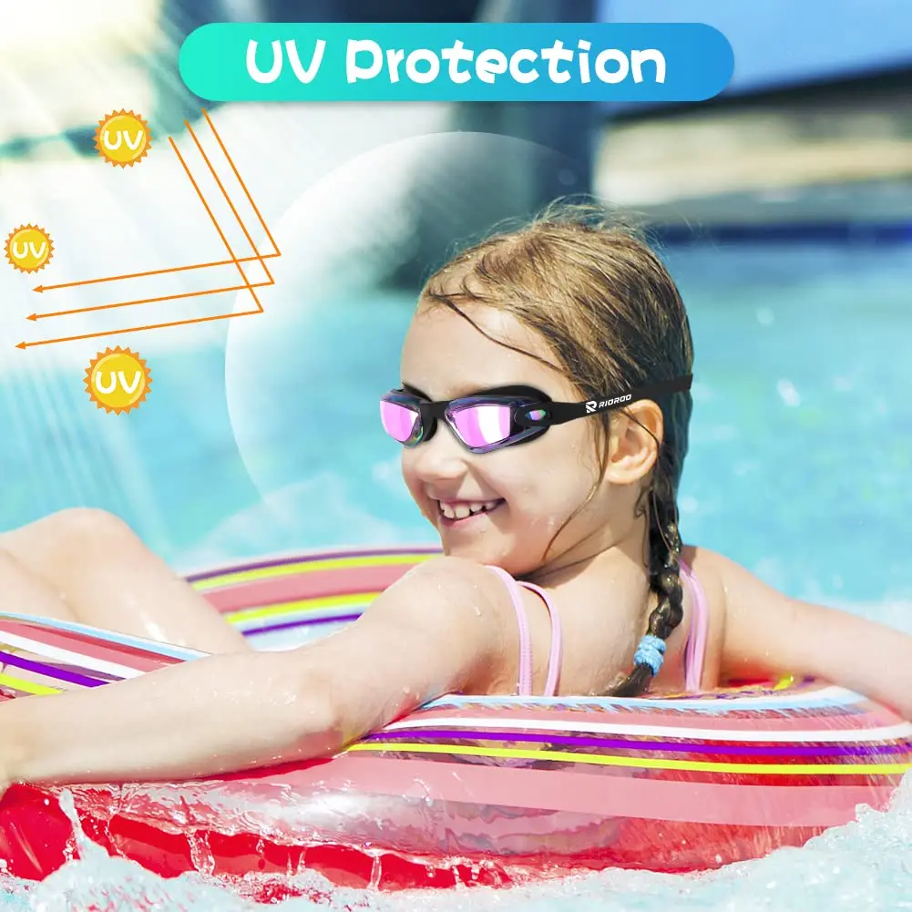 Kids Swimming Goggles Professional Anti-Fog/UV Protection No Leakage for 3-14 Years Girls Boys Swimming Goggles Gift Case swimming goggles swimming goggle box