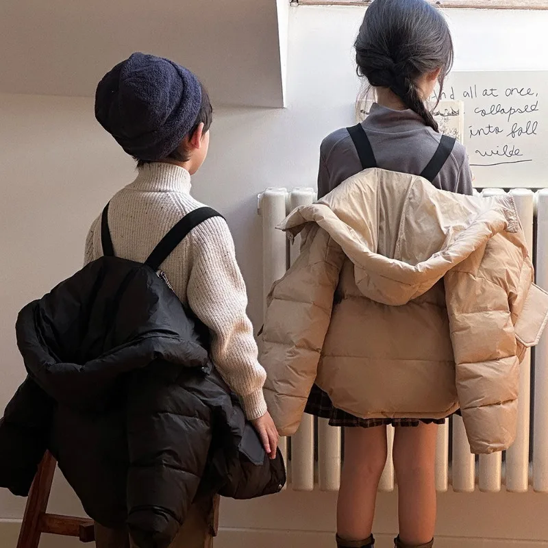 Down Coat Jacket Cotton Windbreak Cartoons Warm Thicken Winter Skiwear Ten Degrees Below Zero Children's Clothin Winter Children