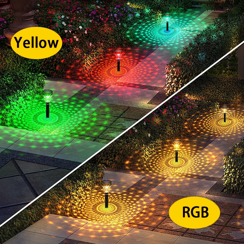 Garden Lights Solar LED Light Outdoor RGB Color Changing Solar Pathway Lawn Lamp for Garden Decor Landscape Lighting solar ground lights