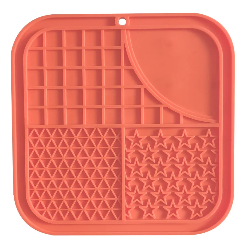 

Silicone Slow Food Pad Dog Bowl Licking Pad Anti-Choking Plate Dog Licking Plate Soothing Dog Bath Sucker Licking Pad Placemat