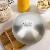 golden Cover Food Stainless Dome Lid Tent Protector Steak Serving tray For Melting Kitchen Metal Cheese Plate Cover Dish Basting 6