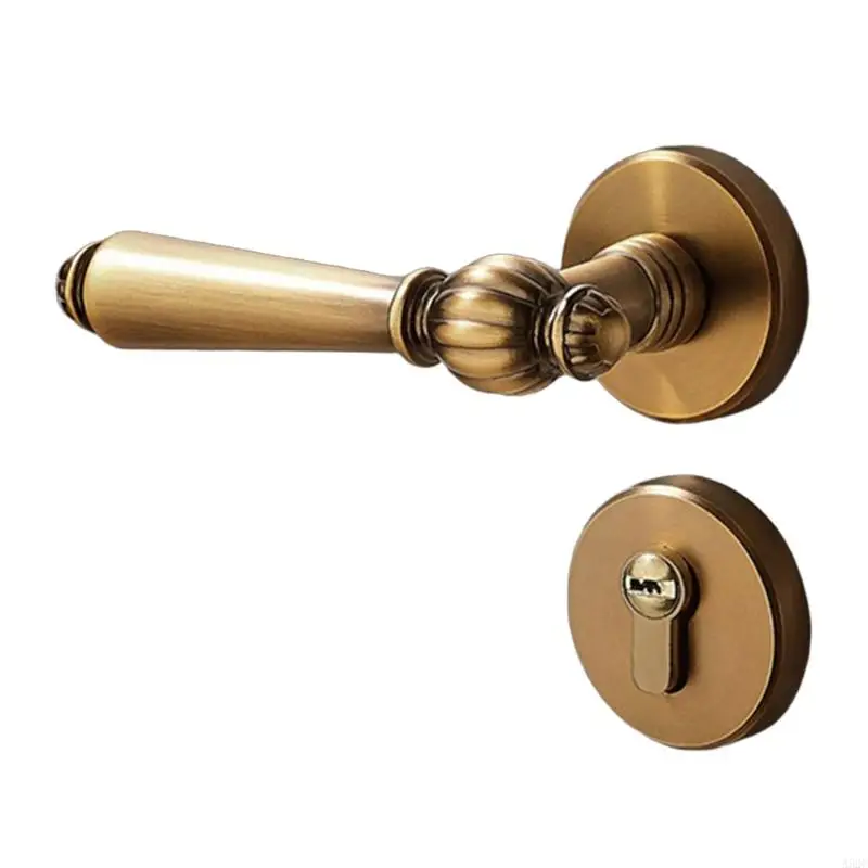 A52C 1 Set Zinc Alloy Door Handle Lock Modern Door Handles homes Security Lock set for homes Renovations & Security