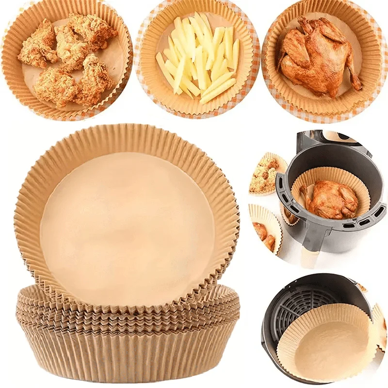 

30/50PCS Air Fryer Disposable Parchment Special Paper Accesories Liner Oil-proof Tray Microwave Cook Oven Non-Stick Baking Mat
