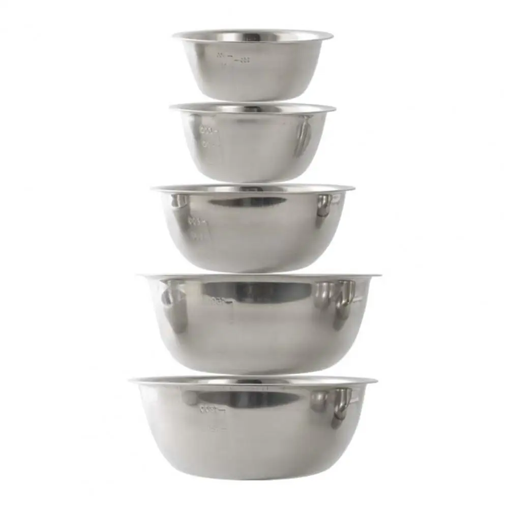 Graduated Stainless Steel Bowls Premium Stainless Steel Mixing Bowls Set Food Grade Bpa Free Polished Surface for Kitchen