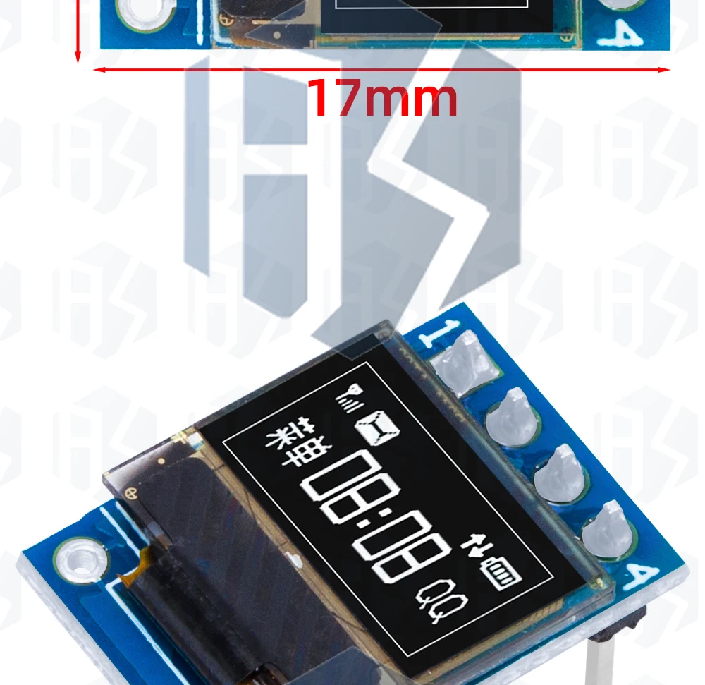 0,42" 0,42 Zoll weißes OLED-Display LCD-Modul 72X40 serieller Bildschirm weiße Farbe I2C IIC/SPI-Schnittstelle SSD1315 72*40 für Arduino – Detail 26