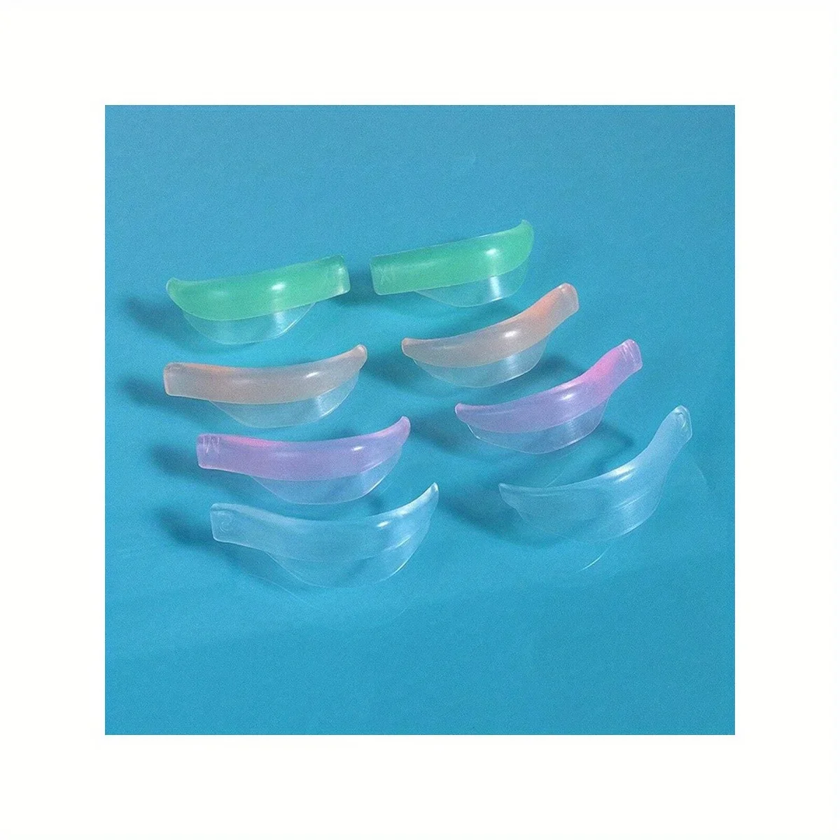 4 사이즈/8개입 속눈썹 부스트 패드 자가 접착 재사용 가능 실리콘 속눈썹 영구 스틱 L컬 속눈썹 부스트 쉴드 DIY용