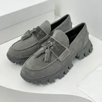 Bead Chain Women's Suede Shoes Tassels Stitching Fashion Ladies Loafers 2