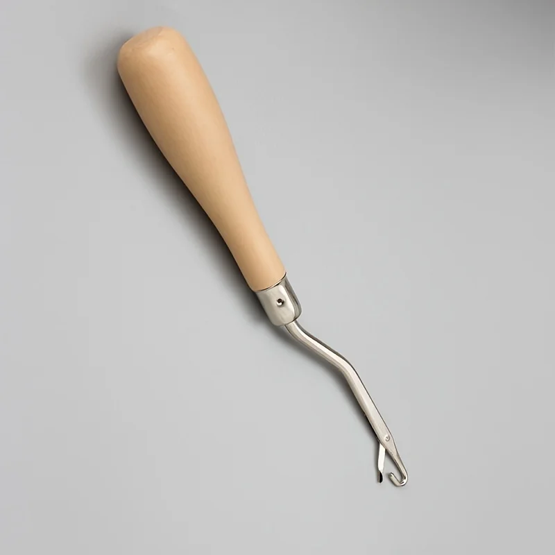 크로 셰 뜨개질 후크 래치 나무 손잡이 깔개 잠금 머리 직조 뜨개질 확장 도구 카펫 래치 후크 공예 만들기