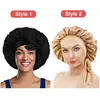 New Large Satin Bonnet Silk Night Sleeping Cap Long With Head Tie Band Edge Wrap For Women Curly Braid Hair 2