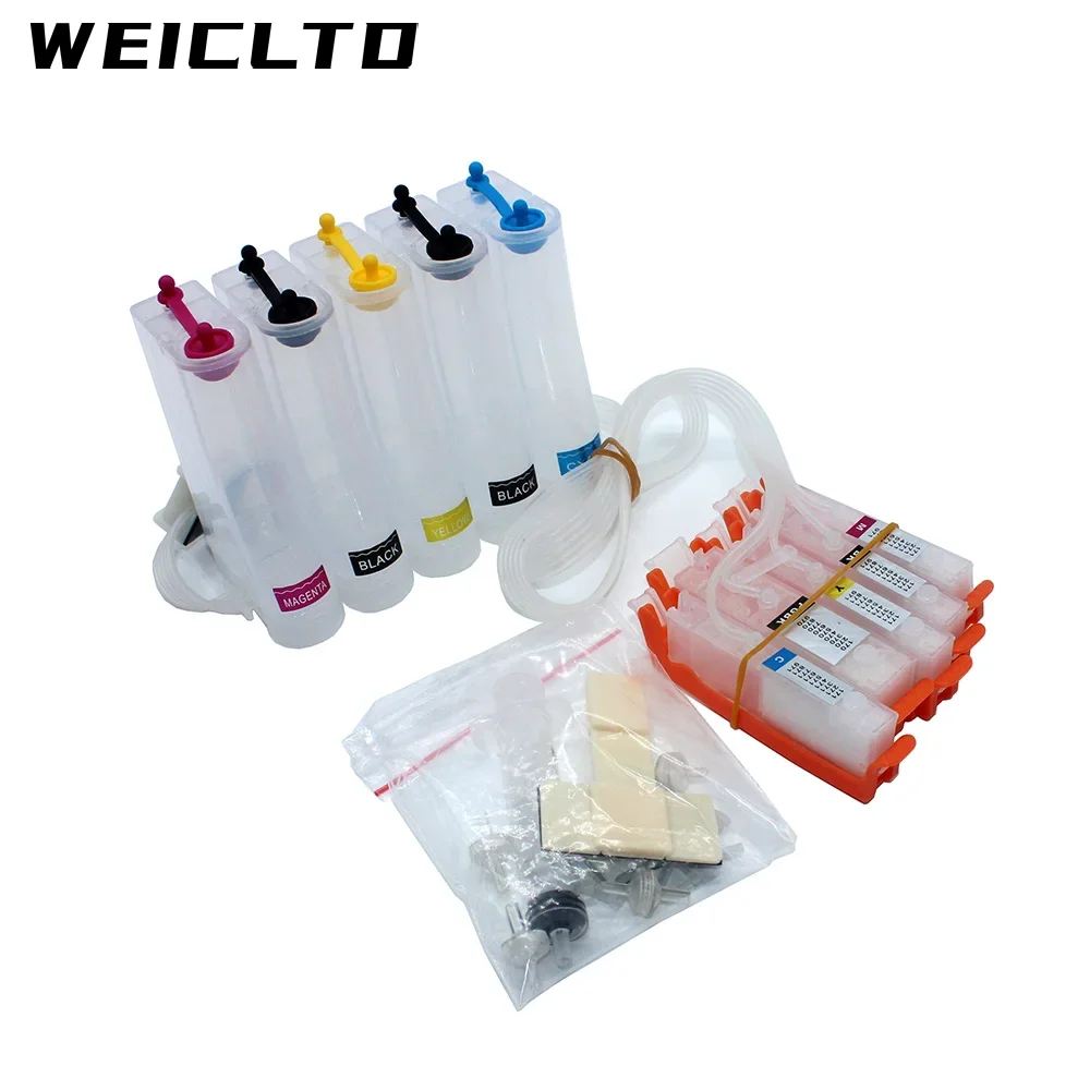 5 색 BCI-350 BCI351 Canon MG6330 MG5430 iP7230 MX923 MG6530 MG5530 MG7130 iP8730 iX6830 프린터 (칩 포함) 용 Ciss 시스템